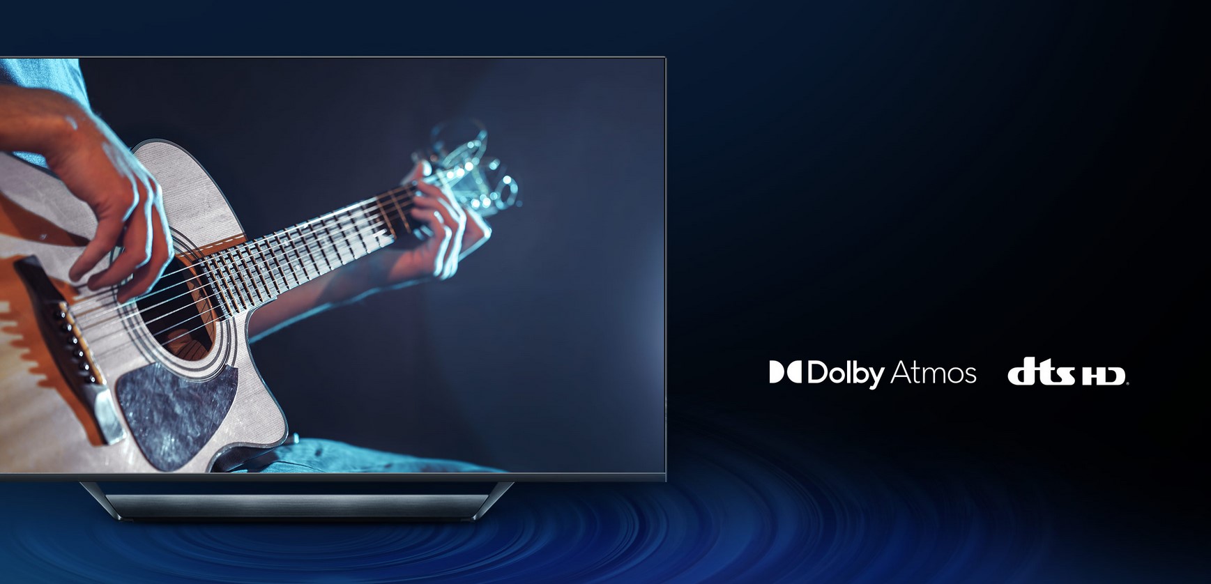 Üstün ses deneyimi için çevresel ses* Müzik, oyun, film veya TV dizileri fark etmeksizin ilgi alanınız ne olursa olsun Dolby Atmos® ve DTS HD teknolojisinin eklenmesi, seslere her zamankinden daha fazla zenginlik ve gerçeklik katar. 